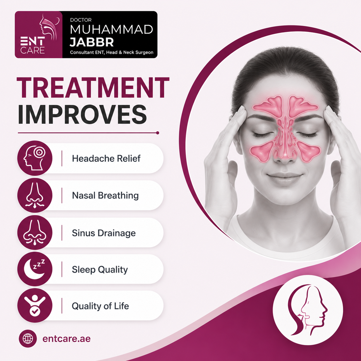 Benefits of sinus headache treatment in Dubai
