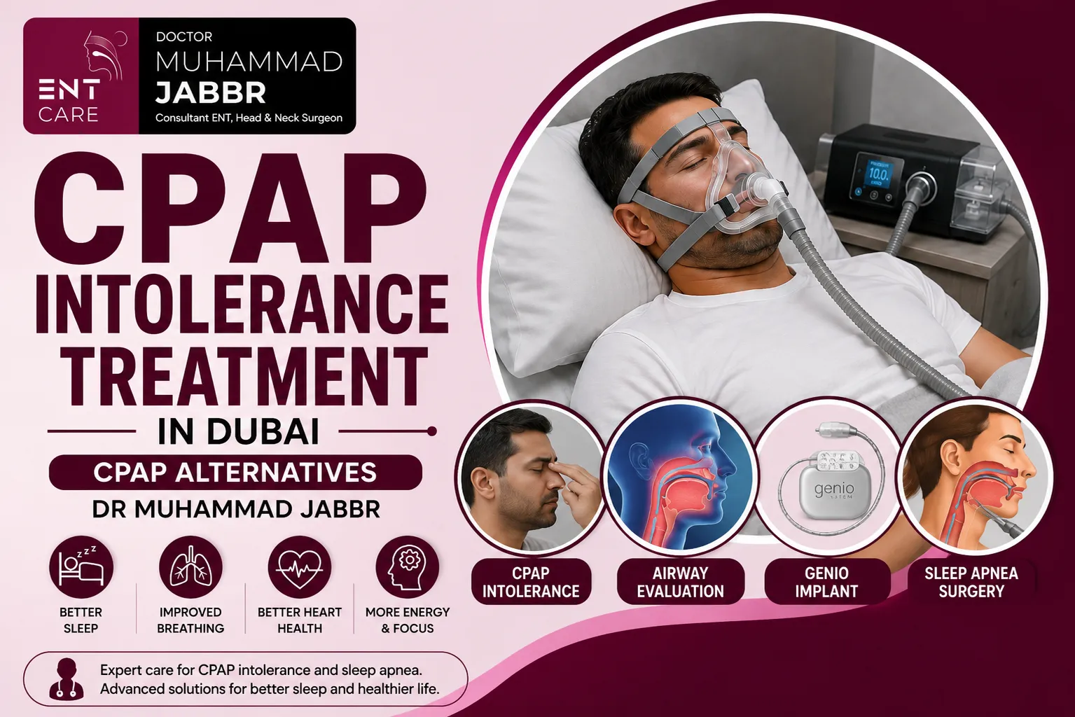 CPAP Intolerance Treatment in Dubai by Dr Muhammad Jabbr