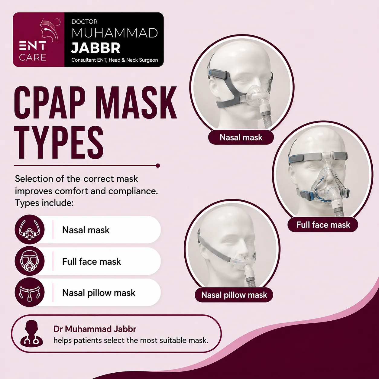 CPAP mask types in Dubai