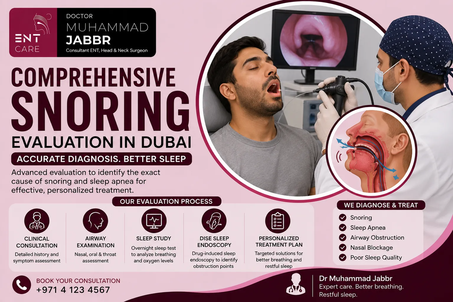 Advanced Airway Evaluation for Snoring in Dubai by Dr Muhammad Jabbr