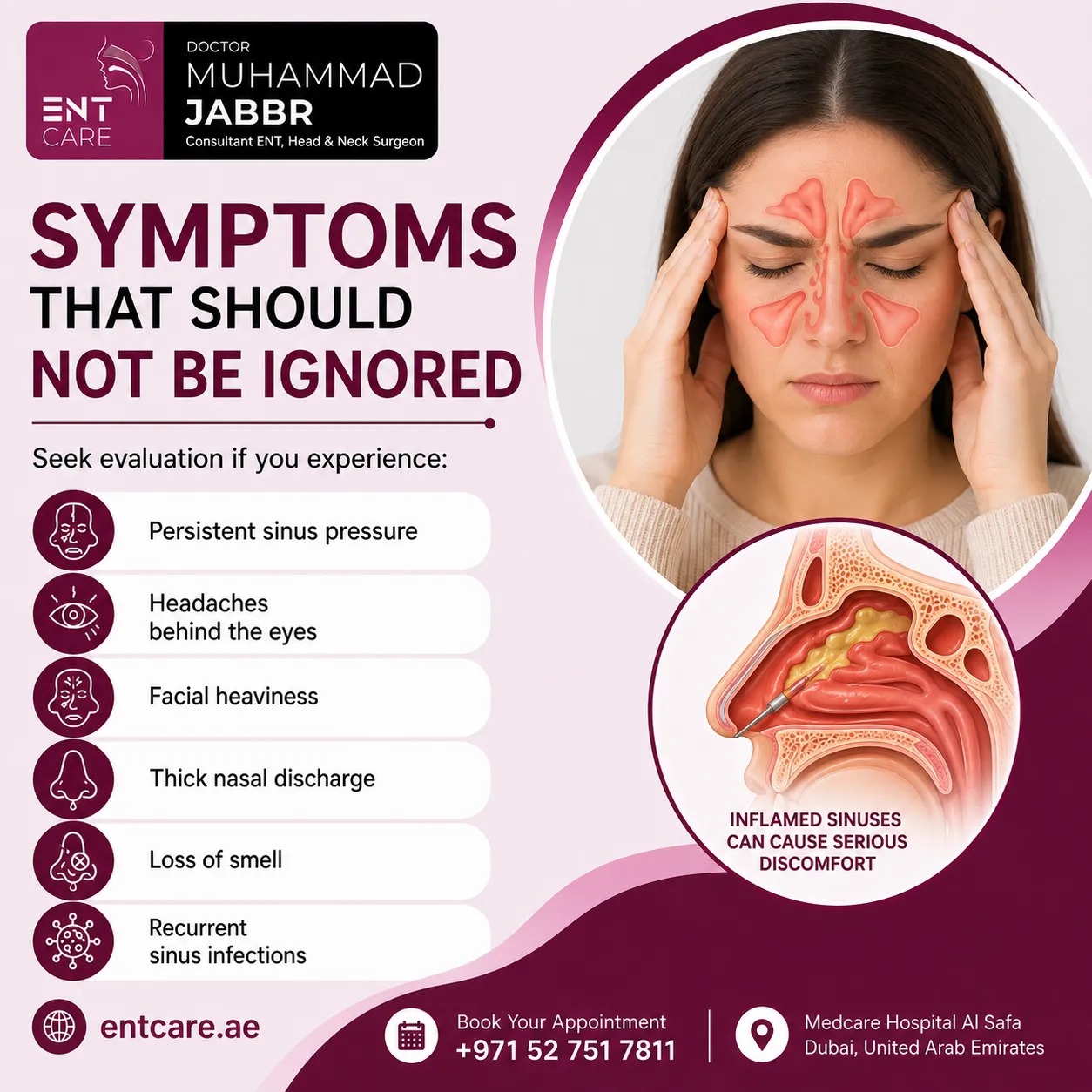 Sinus symptoms that should not be ignored in Dubai