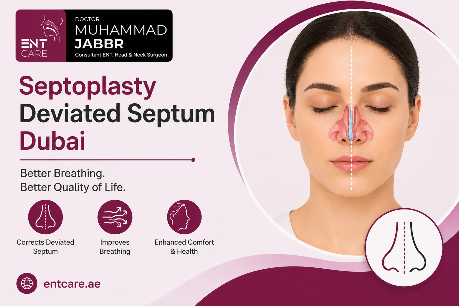 Best Septoplasty Surgeon in Dubai - Deviated Septum Treatment by Dr Muhammad Jabbr